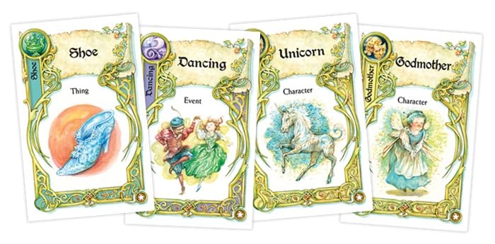 Atlas Games Once Upon A Time 3rd Edition close-up of cards sparks imaginative endings.