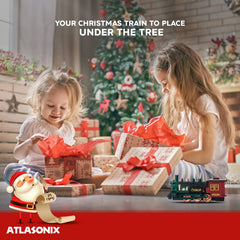 Atlasonix surrounding-track display creates a cozy festive scene