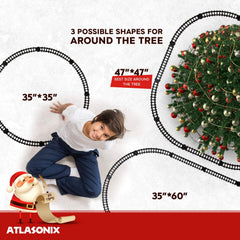 Atlasonix Christmas train with smoke effect adds authentic holiday atmosphere