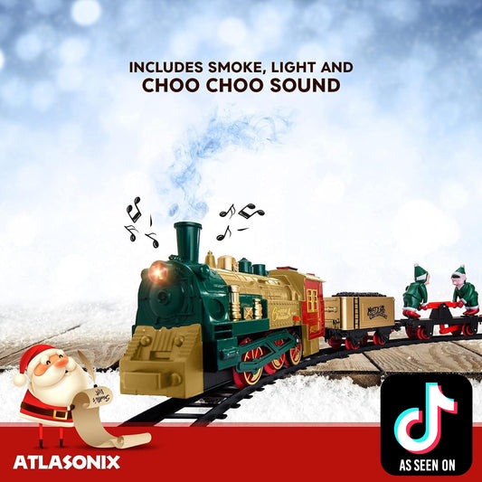 Atlasonix Christmas train with lights and sounds enhances festive ambience