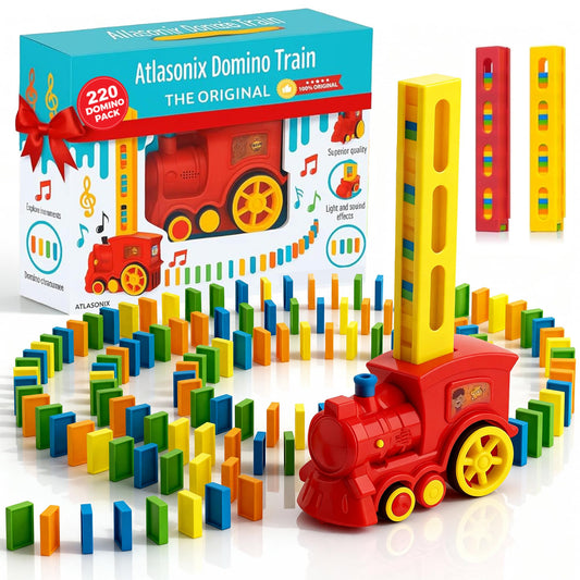 Atlasonix Domino Train demonstrates automatic action for engaging play.