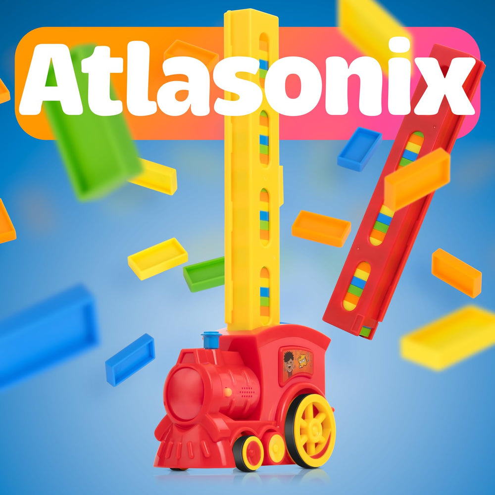 Colorful dominoes allow quick setup and satisfying automated lines.