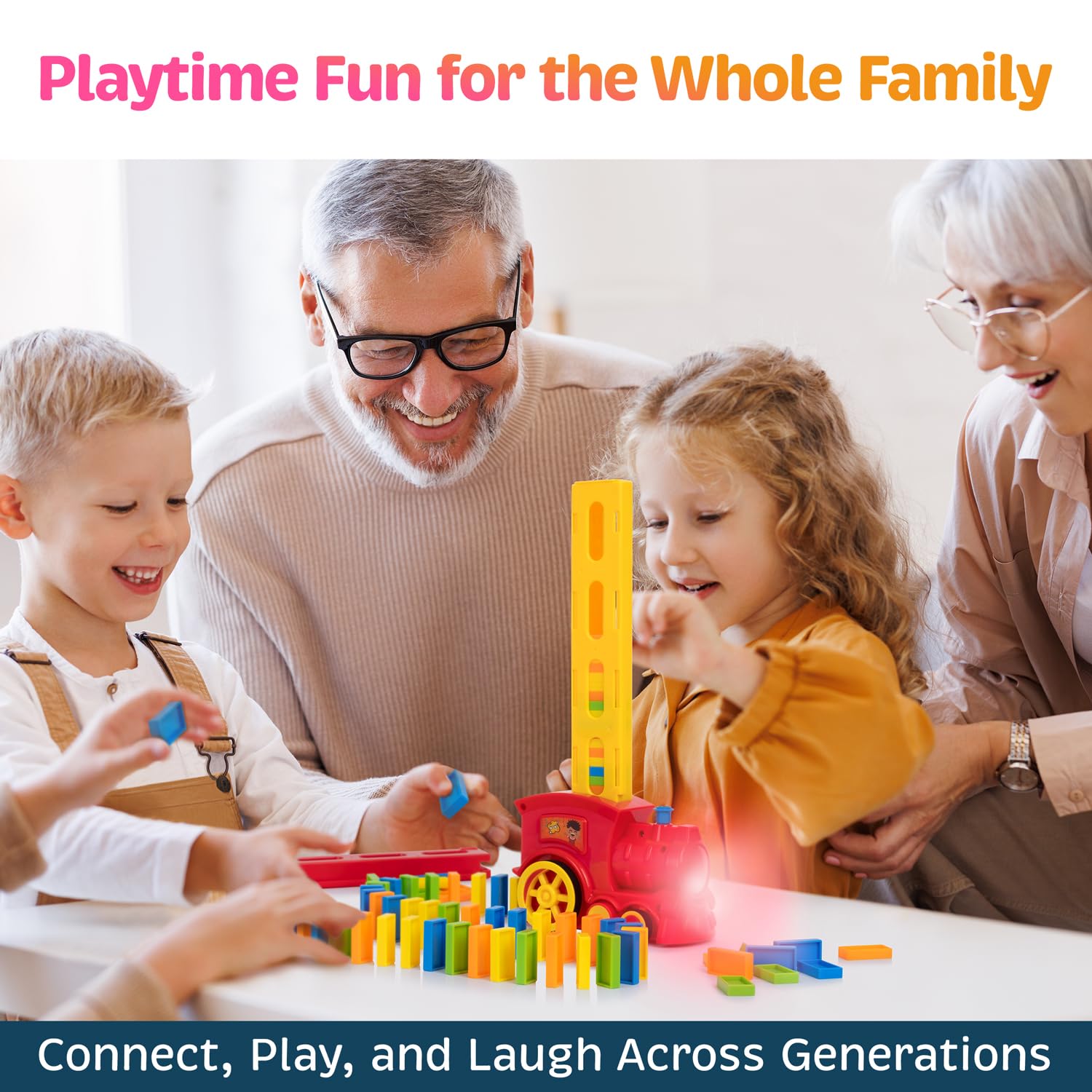 Atlasonix Domino Train promotes Montessori-inspired learning through structured play.
