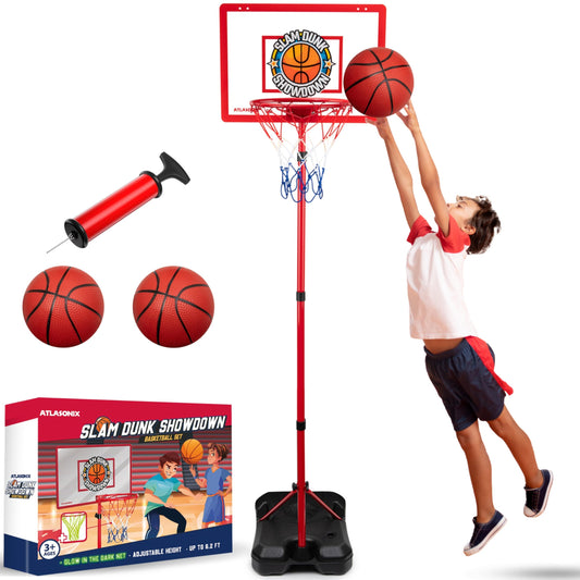 Atlasonix indoor basketball hoop base provides a stable foundation for backyard practice.