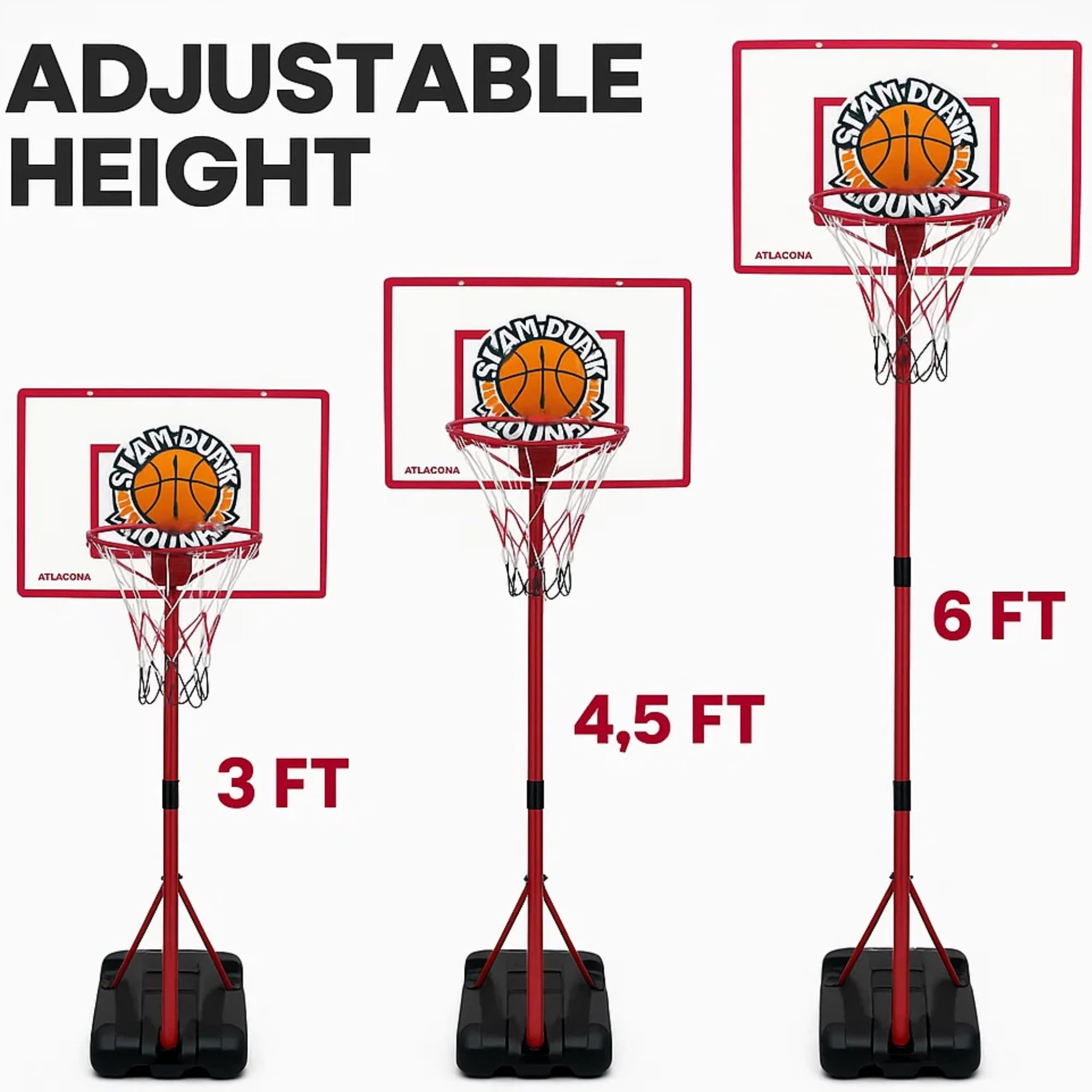 Atlasonix indoor hoop hoop and net designed for kid-friendly, hours of indoor fun.