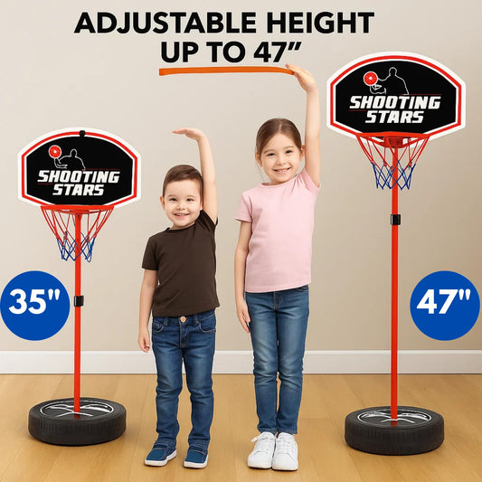 Atlasonix toddler basketball hoop assembled stand ready for durable indoor or outdoor use