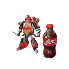 Atlodas beverage bottles deformation robot toy front view promotes imaginative, hands-on transformation play.