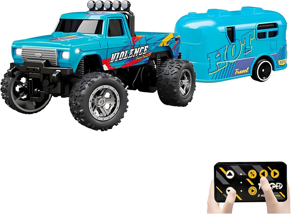 Atlodas Mini RC Truck shows its compact design for portable play anywhere.