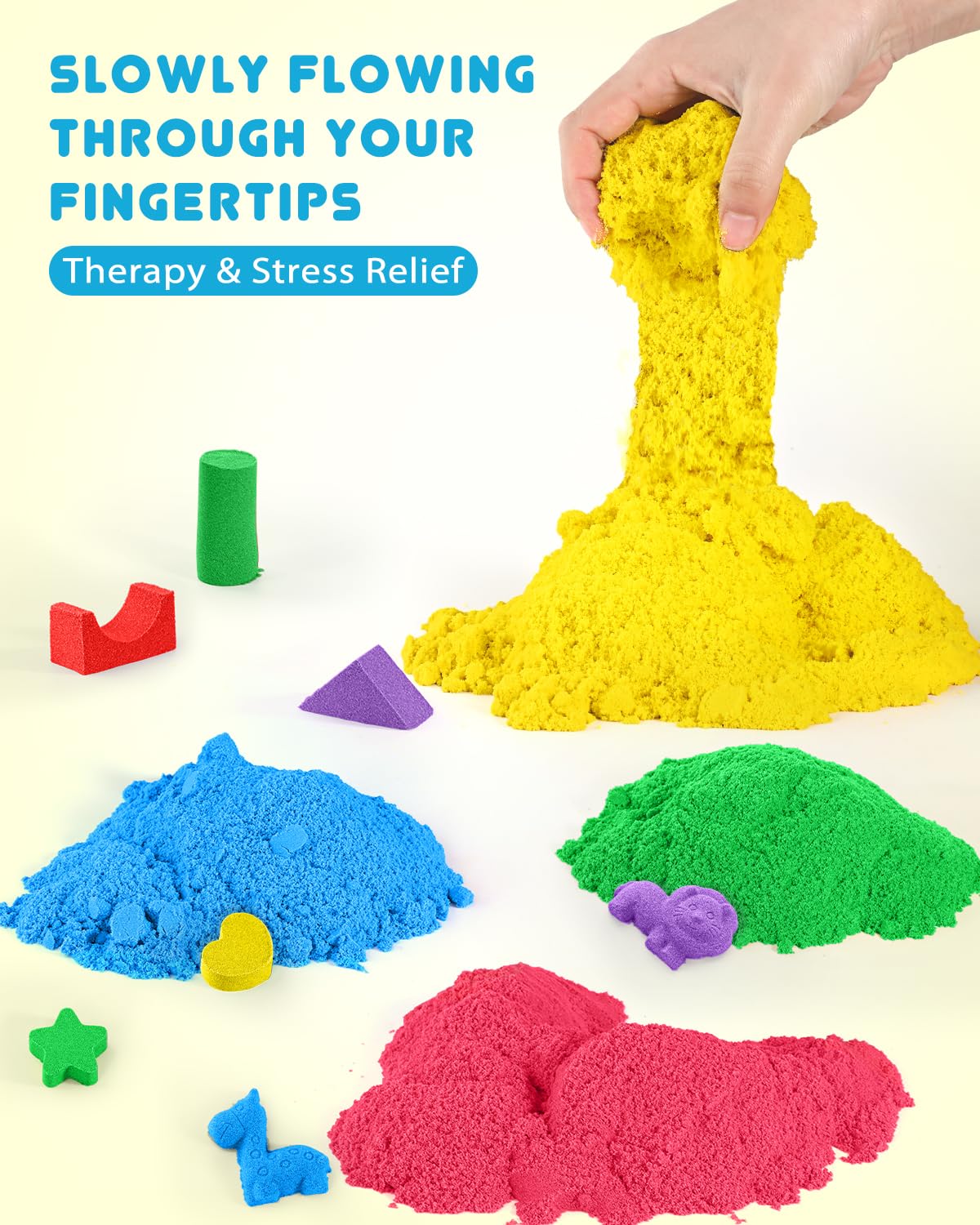AtMini color-mixing sand shows vibrant hues for storytelling and art projects.