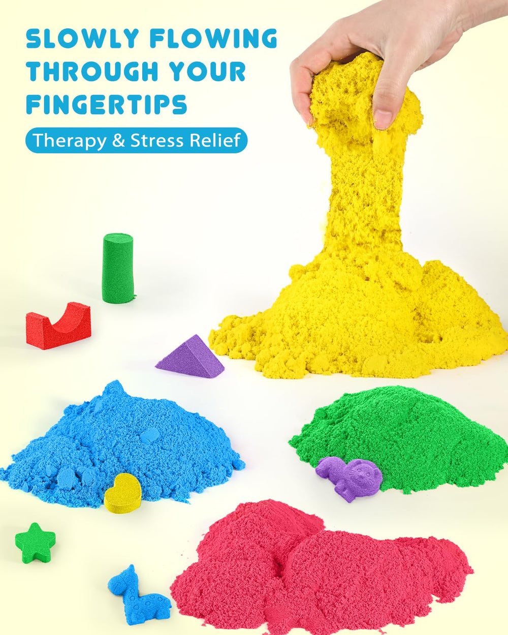 AtMini color-mixing sand shows vibrant hues for storytelling and art projects.