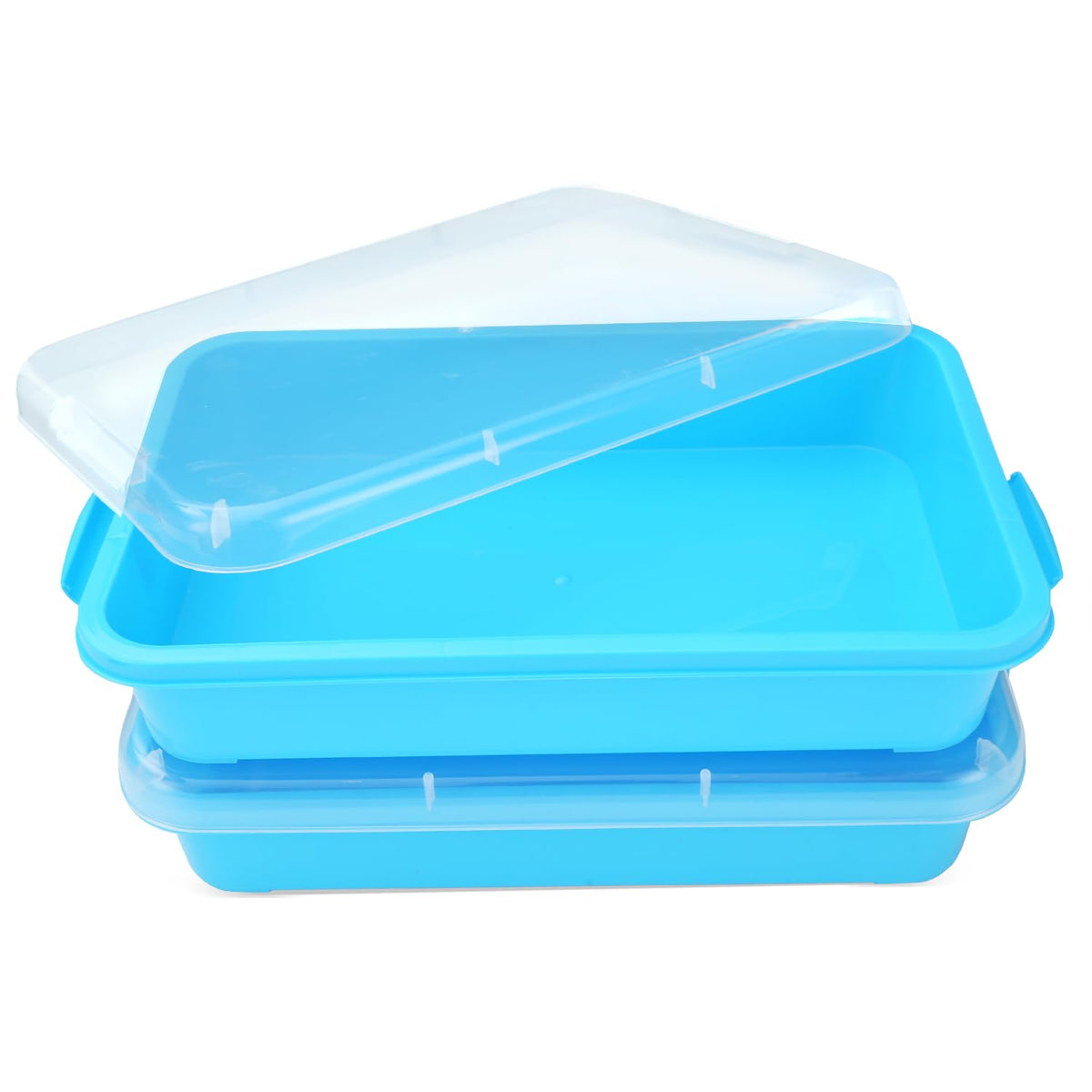 AtMini sensory bin sand tray blue lid for versatile, mess-free play.