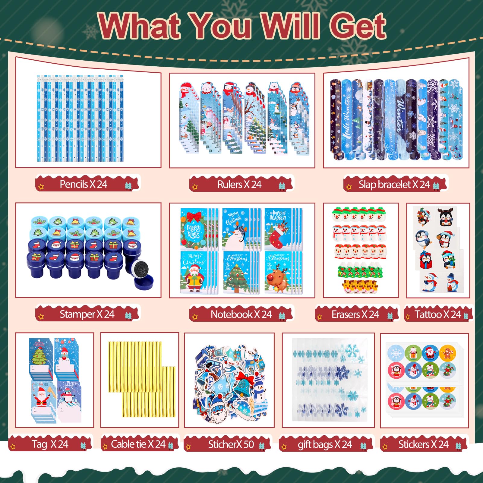 Atonofun Christmas notebooks bulk for daily journaling and holiday crafts.