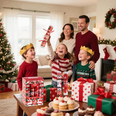 Atonofun no-snap cracker open reveals small toys and puzzles for kids and guests