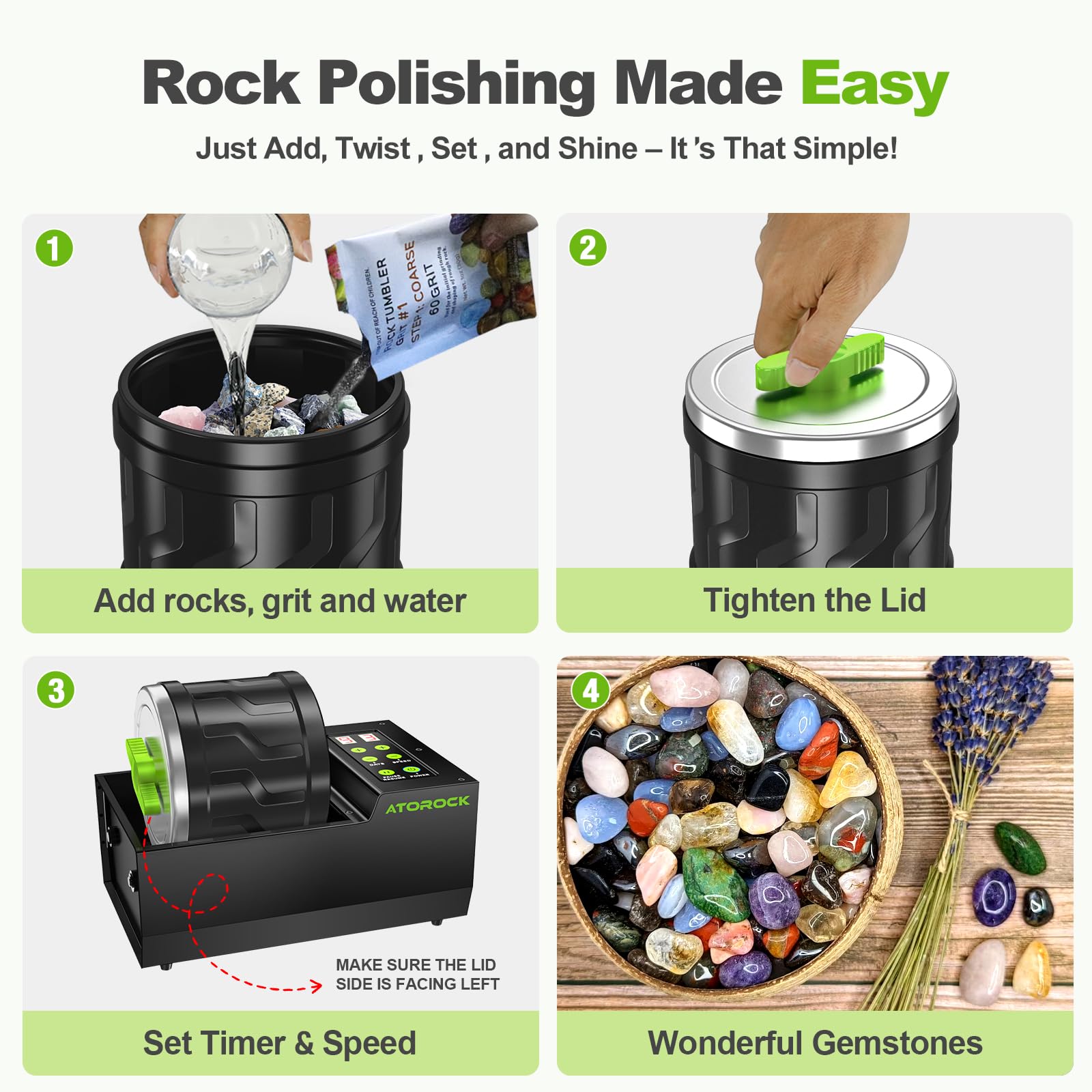 AtoRock included accessories kit supports immediate use and pro-level polishing