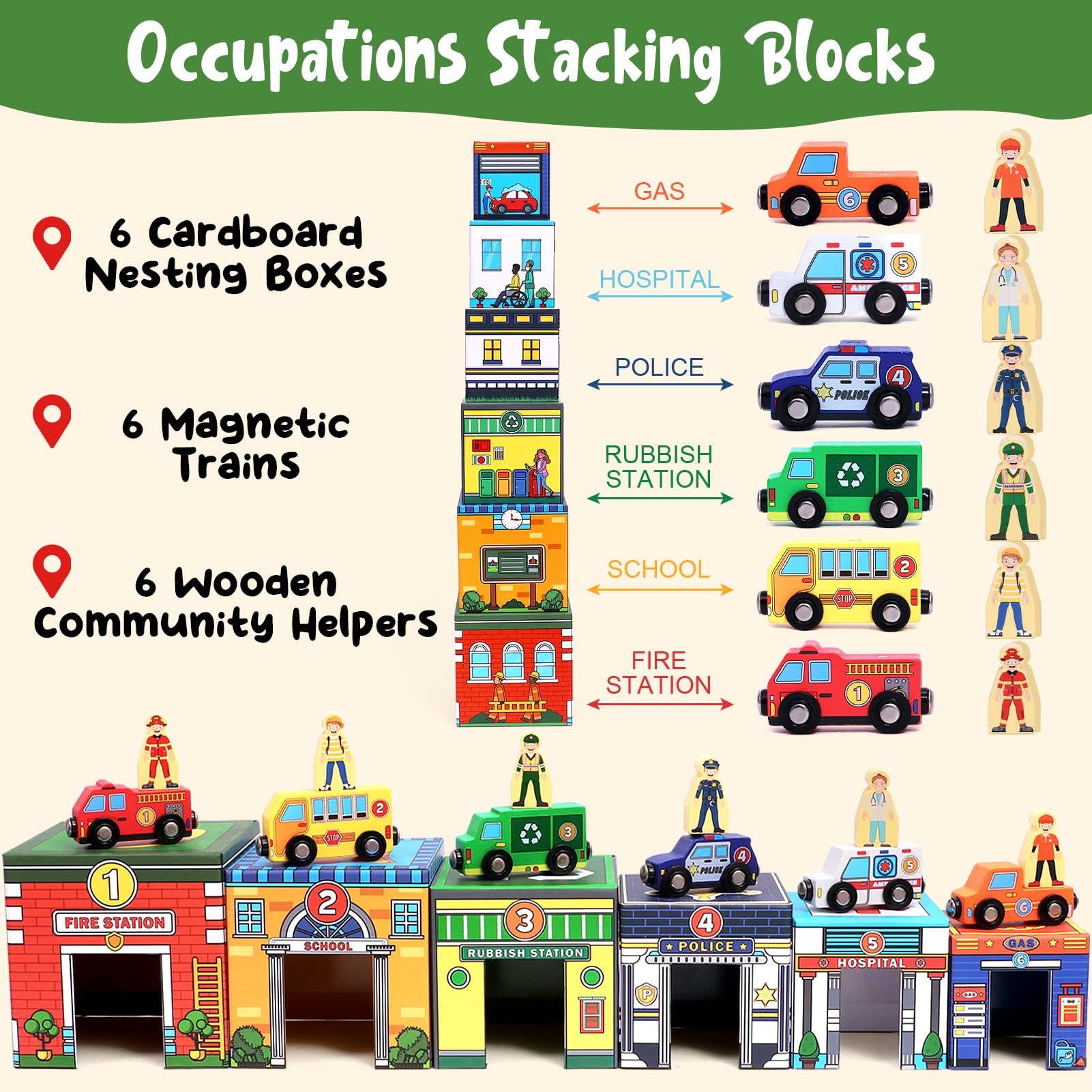 Atoylink community helpers figures promote role-play and social scenario learning.