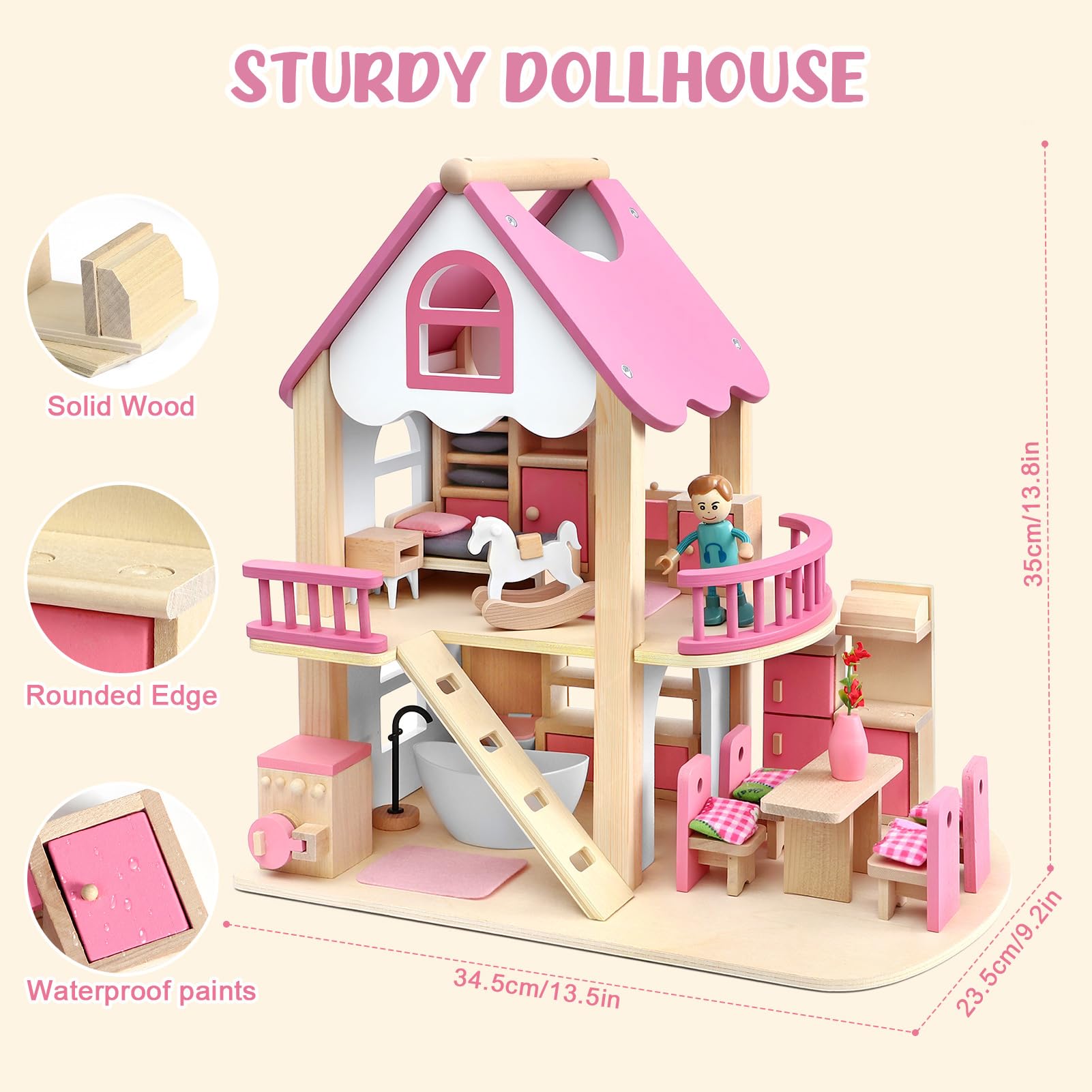 Atoylink balcony and pool add outdoor scene options for summer-style pretend play.
