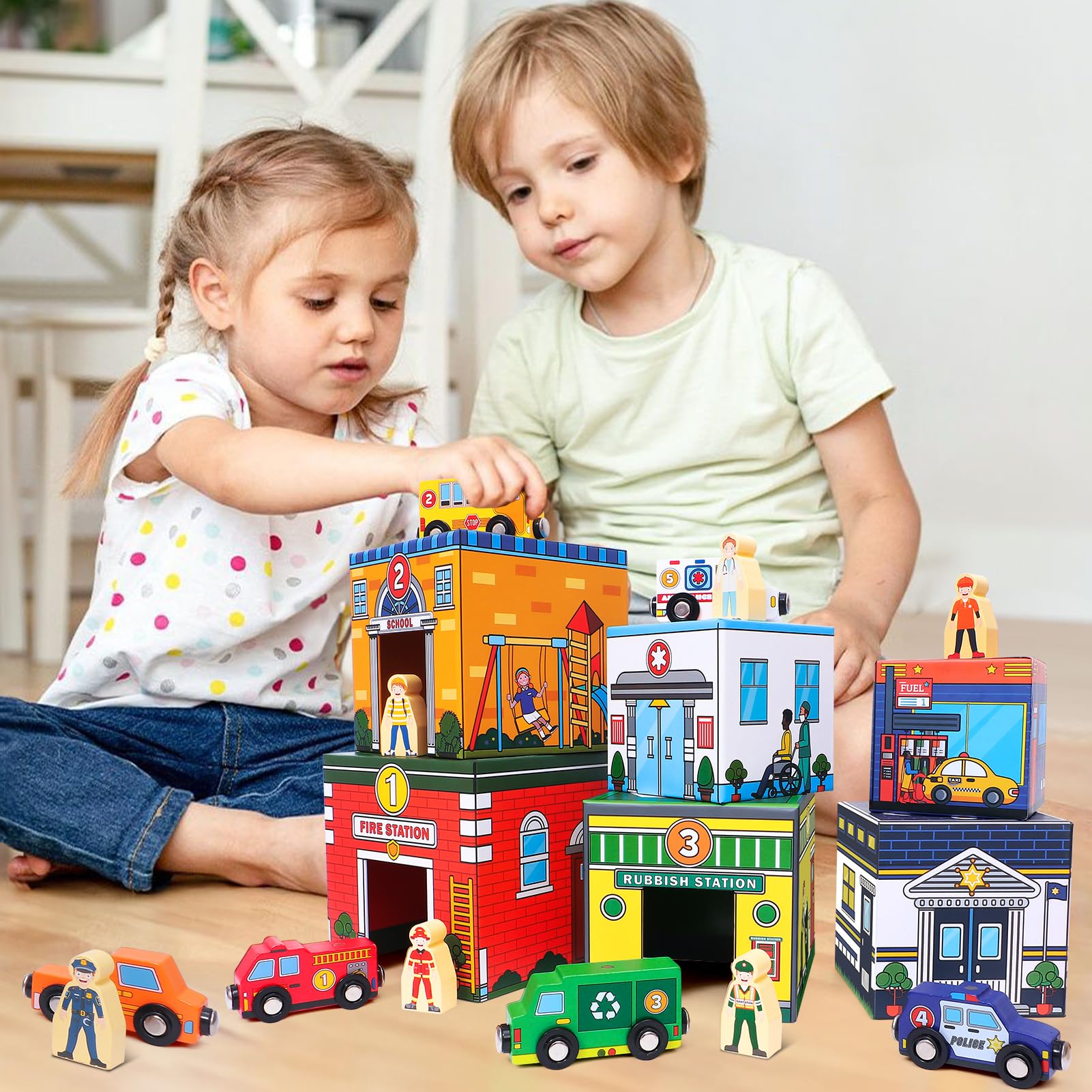Atoylink durable wooden and cardboard materials ensure safe, long-lasting play.