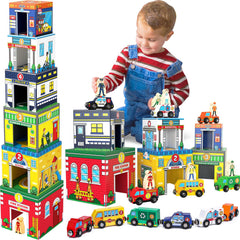 Atoylink occupation-themed blocks with numbers support color and number recognition.