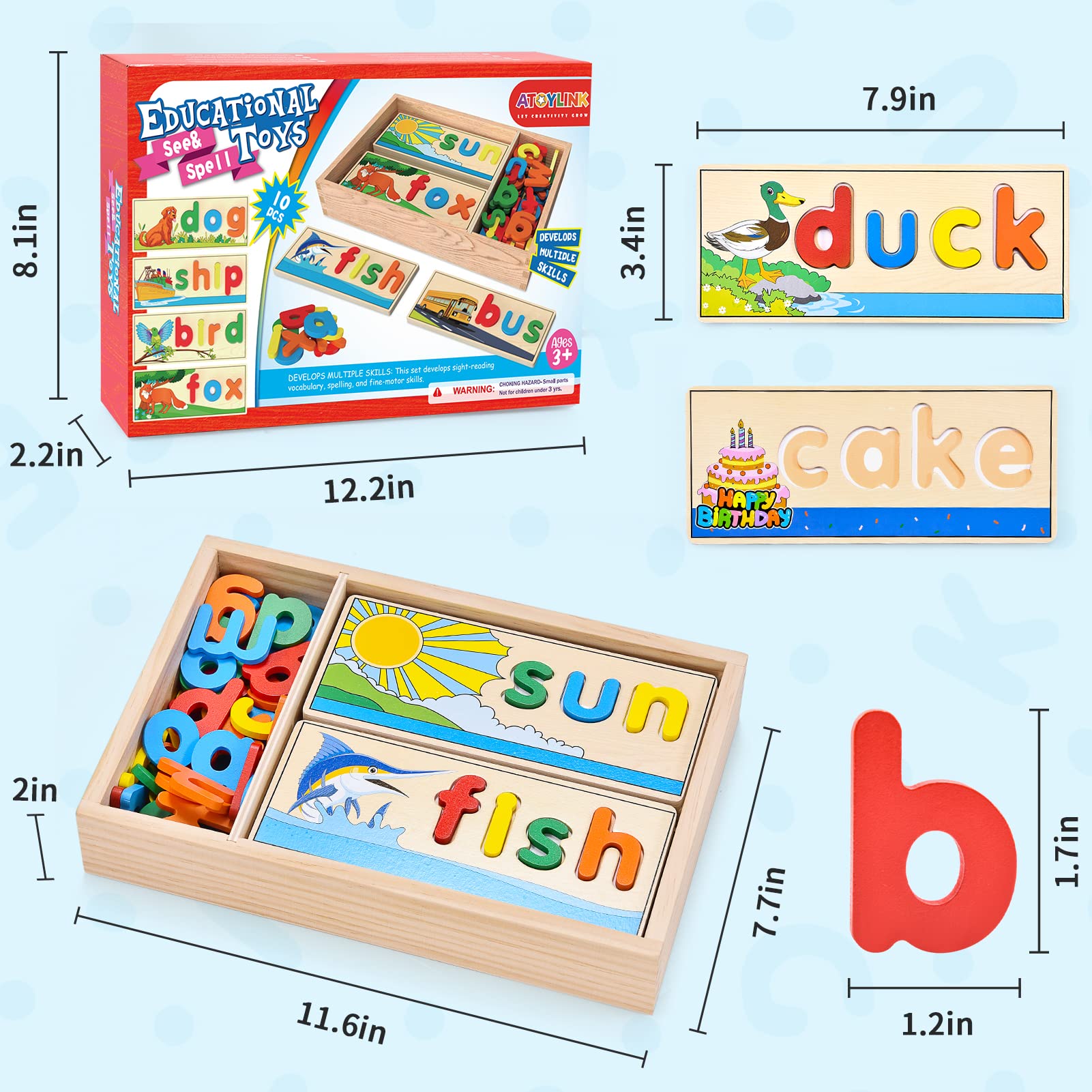 Atoylink portable storage case makes cleanup quick and travel-friendly learning sessions.