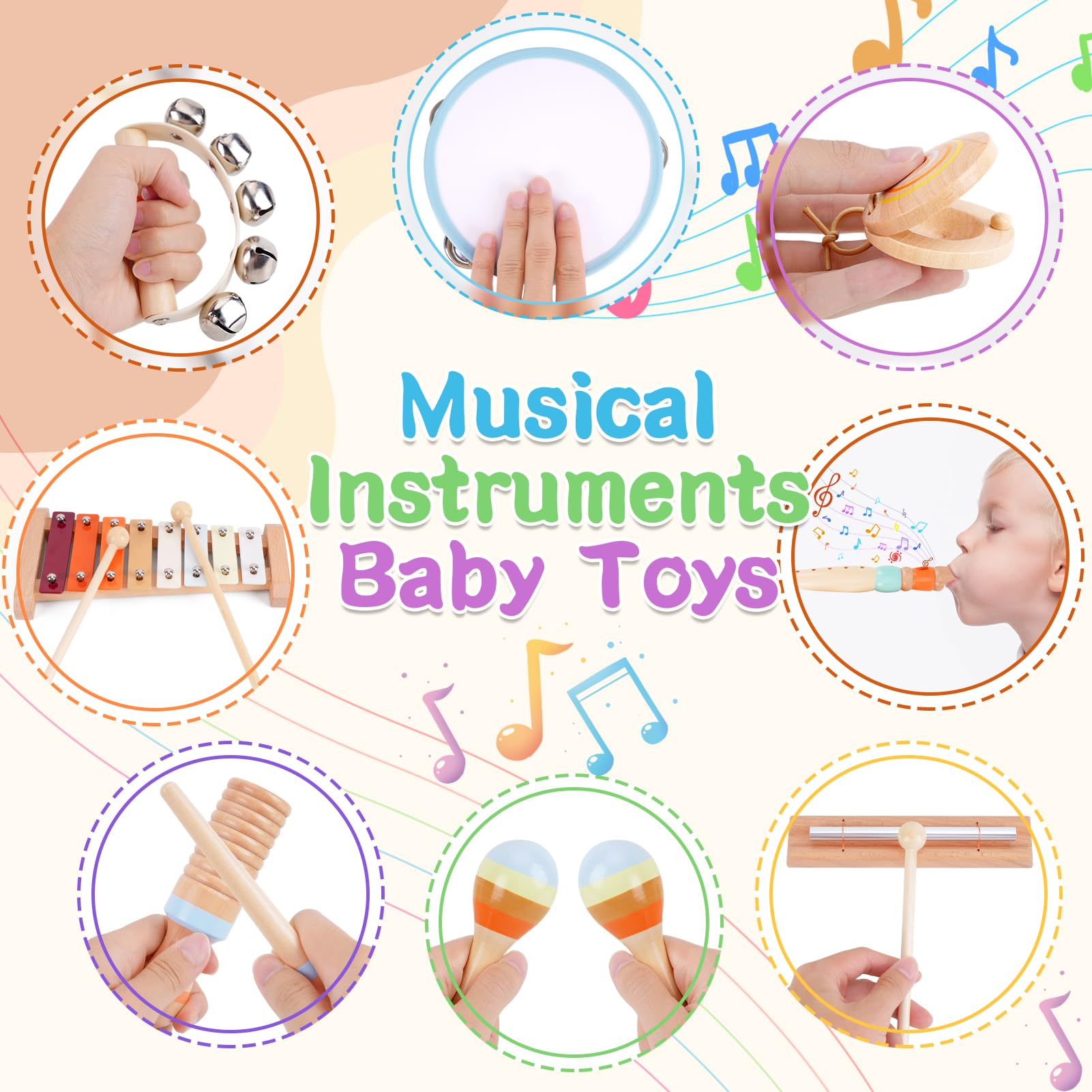 ATOYUS baby bell adds bright tones for focused, calming play