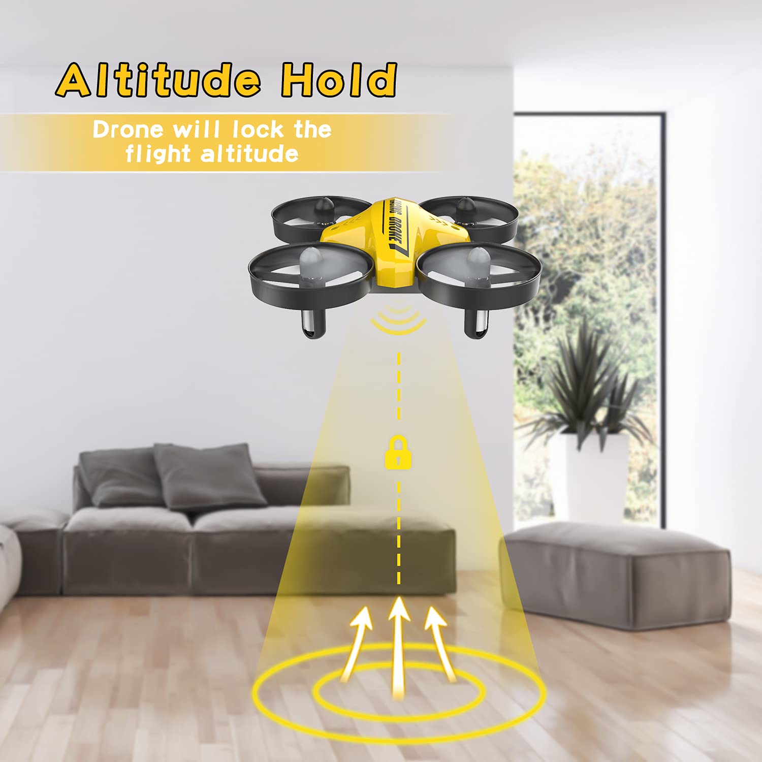 ATOYX Mini Drone LED lights for clear visibility during indoor flights