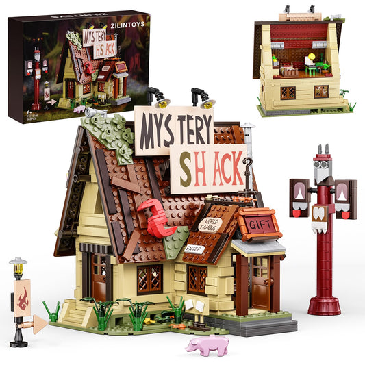 ATRtoyMF Gravity House Mystery Shack front view for display and play.