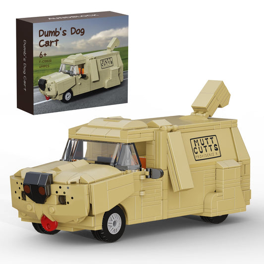 ATRtoyMF Dumb's Car building blocks with 499pcs, opening doors for interactive play.