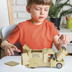 ATRtoyMF Dumb's Car hood view reveals accessible interior and components.