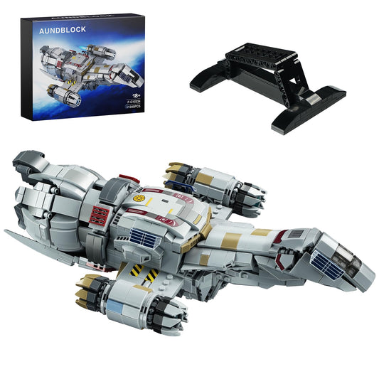 ATRtoyMF Firefly-Class spaceship front view, ideal for desk display.
