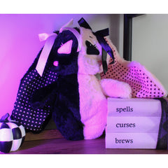 Pink and black palette suits goth, anime, and e-girl aesthetics in any space.