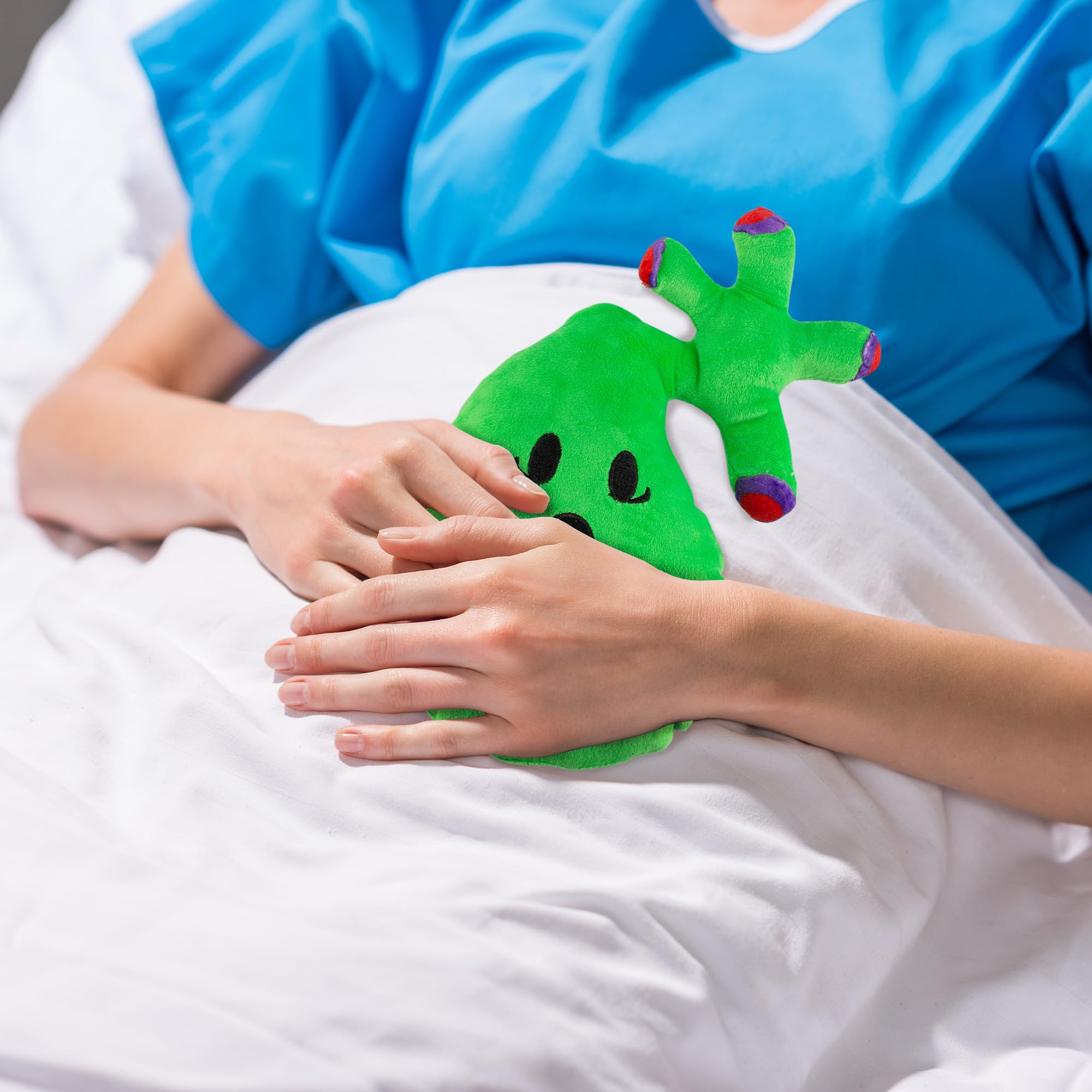 Attatoy gallbladder plush features bile-green color with purple and red accents