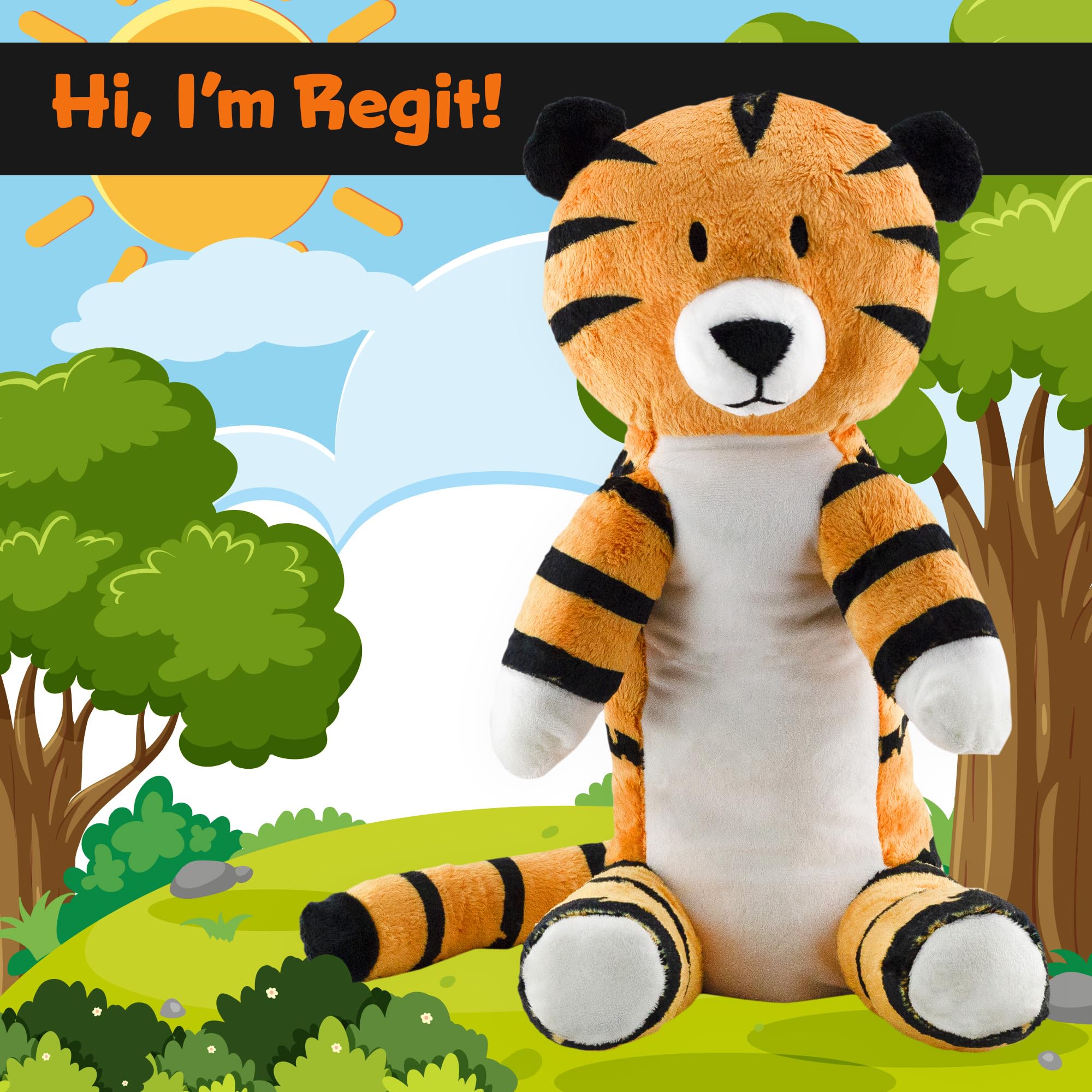 Attatoy Regit soft orange-striped fur for cozy nights