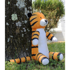 Attatoy Regit tiger face closeup highlights safe, embroidered features