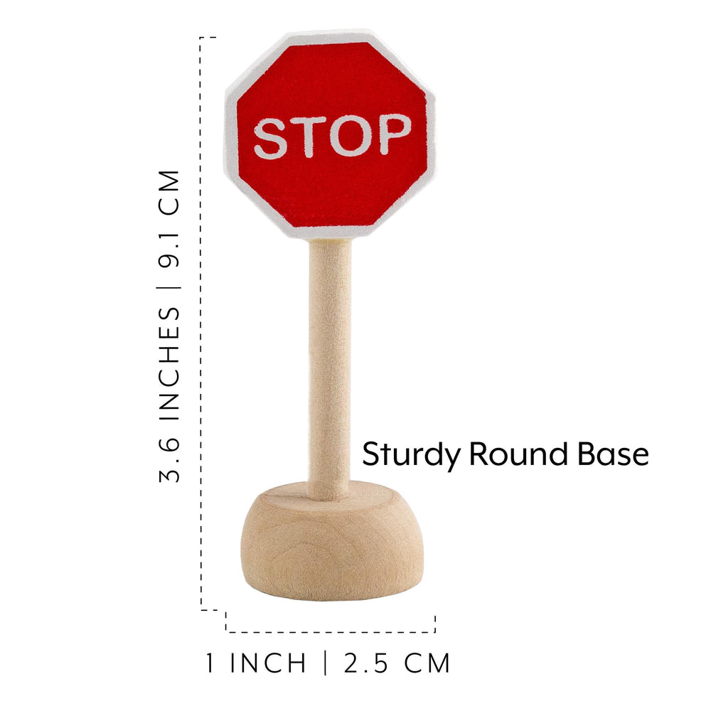 Attatoy wooden street signs durable wood construction for long-lasting play