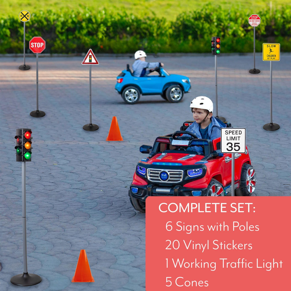 Attatoy Large Traffic Signs Playset assembled height near 42 inches