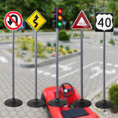 Attatoy Large Traffic Signs Playset kids playing with a city scene