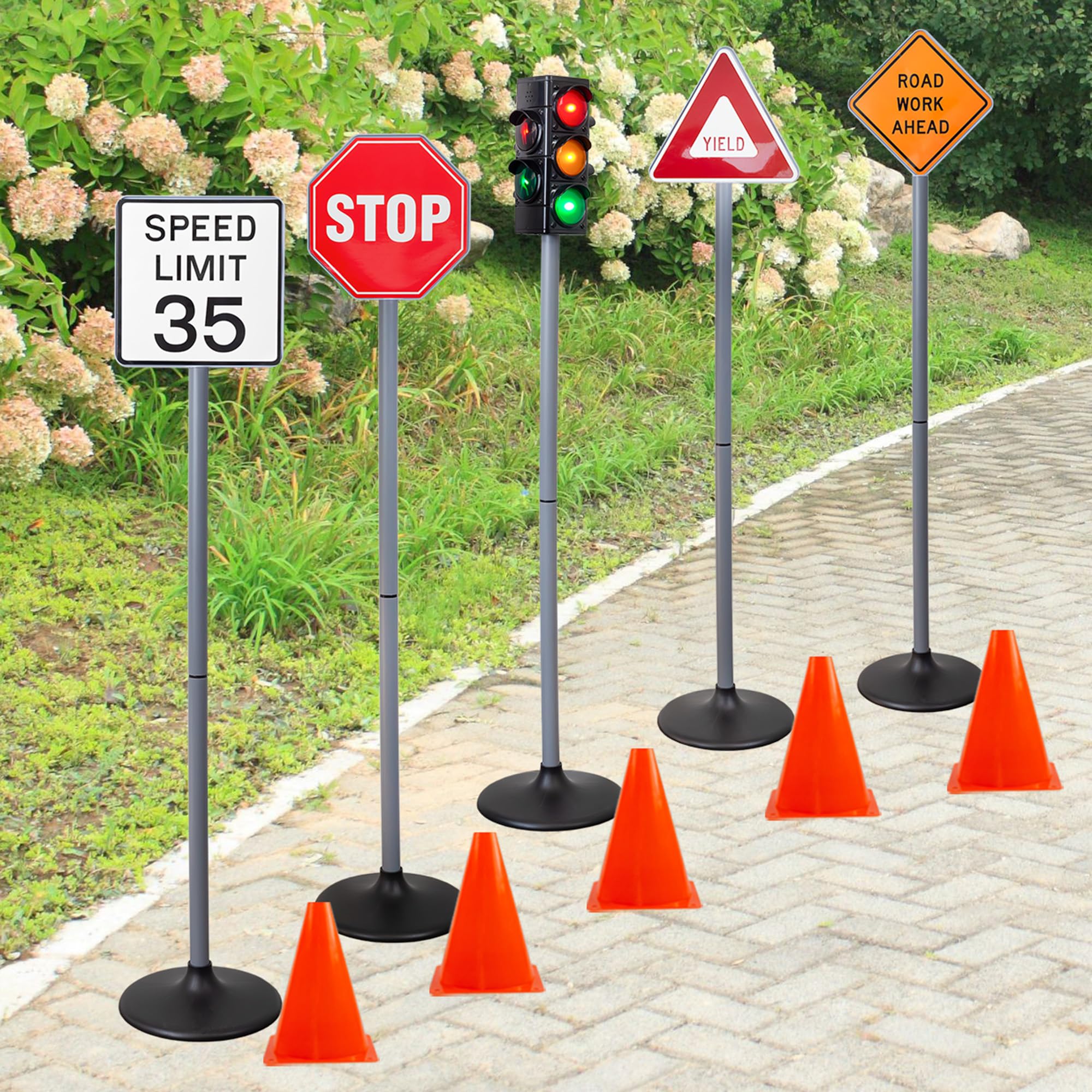 Attatoy Large Traffic Signs Playset sign stickers collection for custom routes