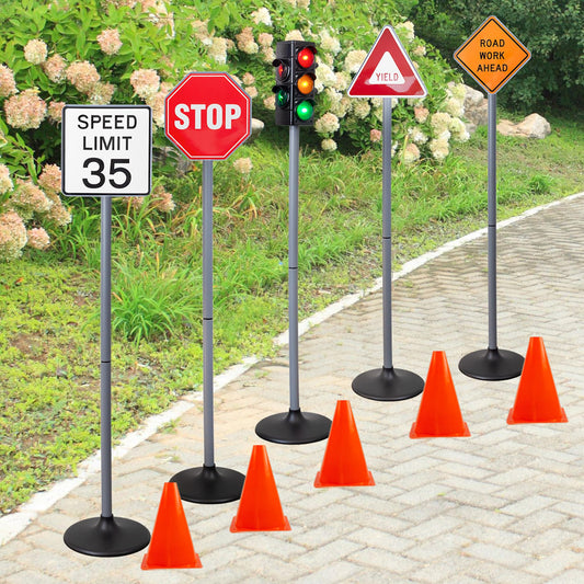 Attatoy Large Traffic Signs Playset sign stickers collection for custom routes
