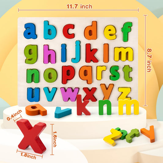 Attmu letter blocks in bright colors for letter recognition and word play.