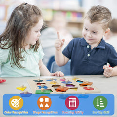 Attmu color pegs help toddlers practice sorting and pattern recognition during play.
