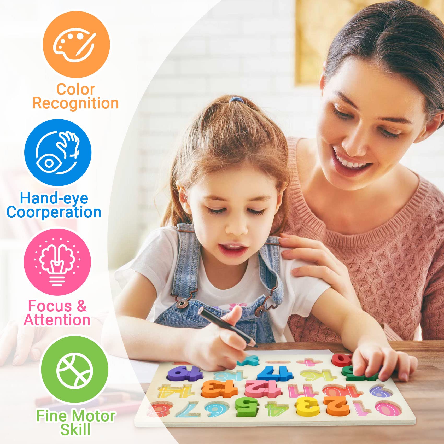 Attmu blocks encourage precise grasp and hand-eye coordination during play.