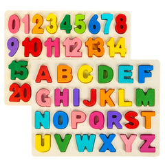 Attmu wooden alphabet puzzle board for toddlers supports early letter recognition during play