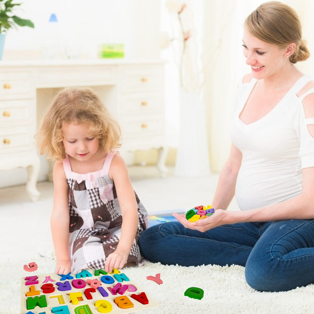 Attmu wooden number puzzle board helps counting practice and basic arithmetic exploration