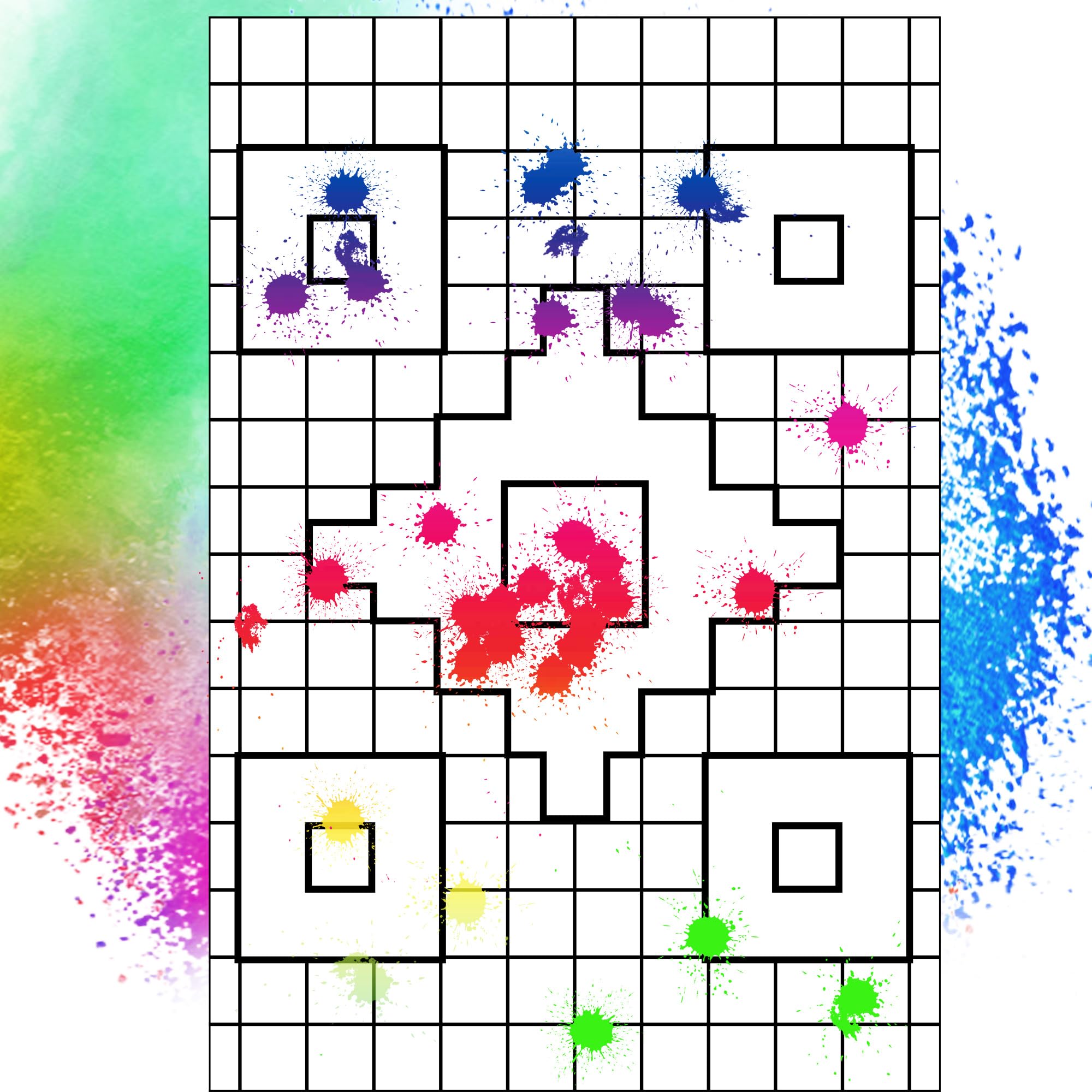 AUBESTKER blaster gel gun target 24x16 inch shows color-change feedback for aiming practice