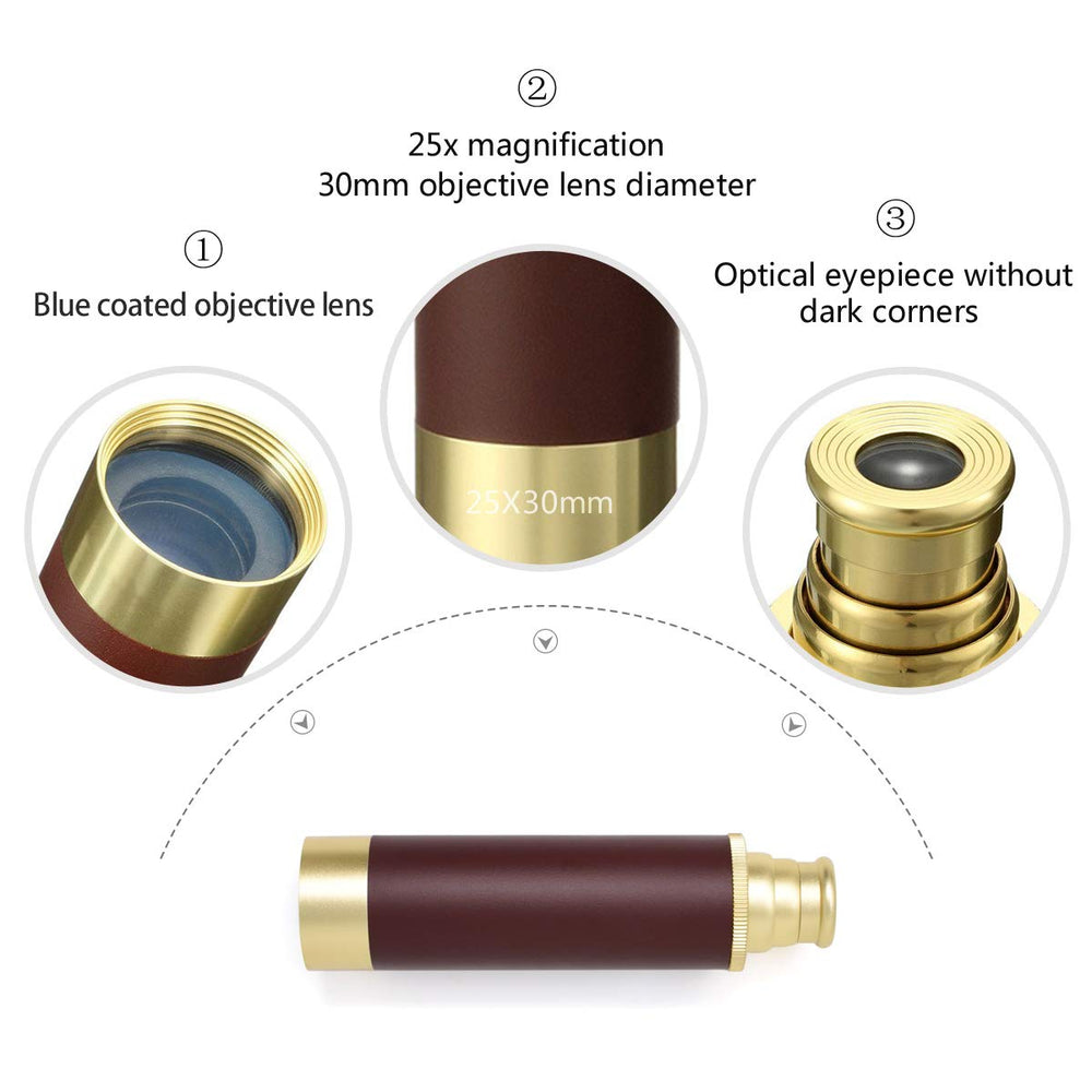 Aubric golden compass with glow feature for night navigation