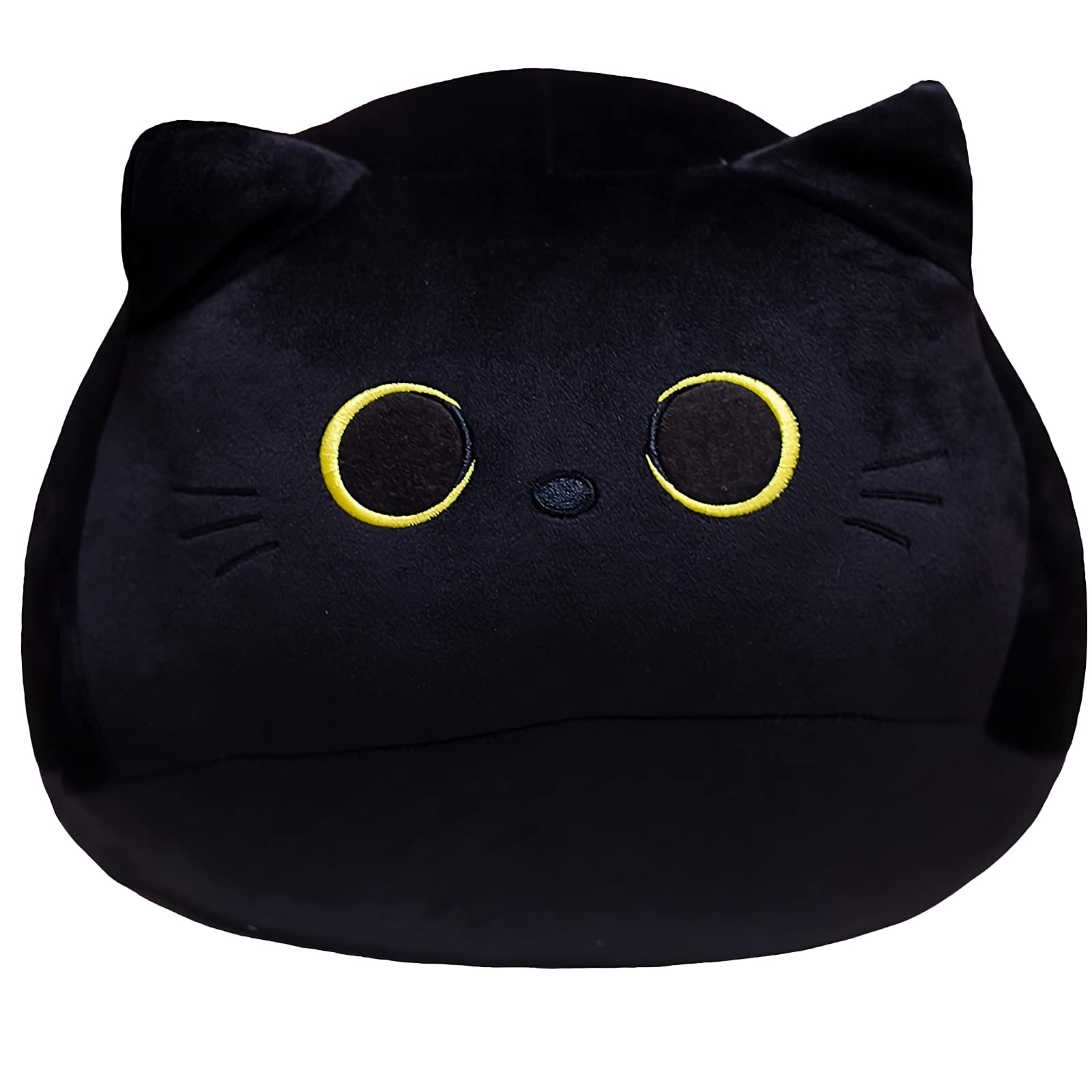 AudeRhine 16in black cat plush toy provides cozy cuddle comfort for kids