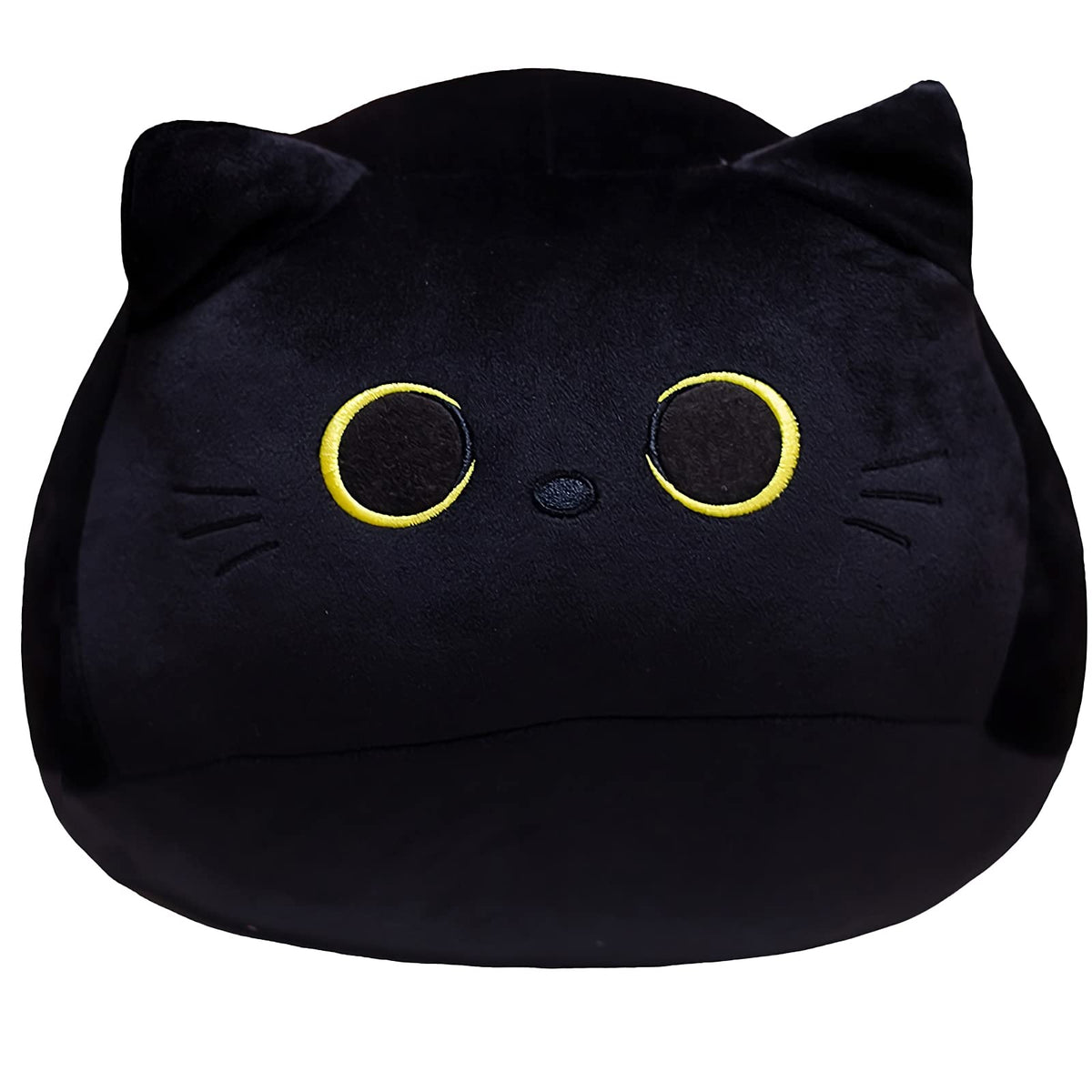 AudeRhine 16in black cat plush toy provides cozy cuddle comfort for kids