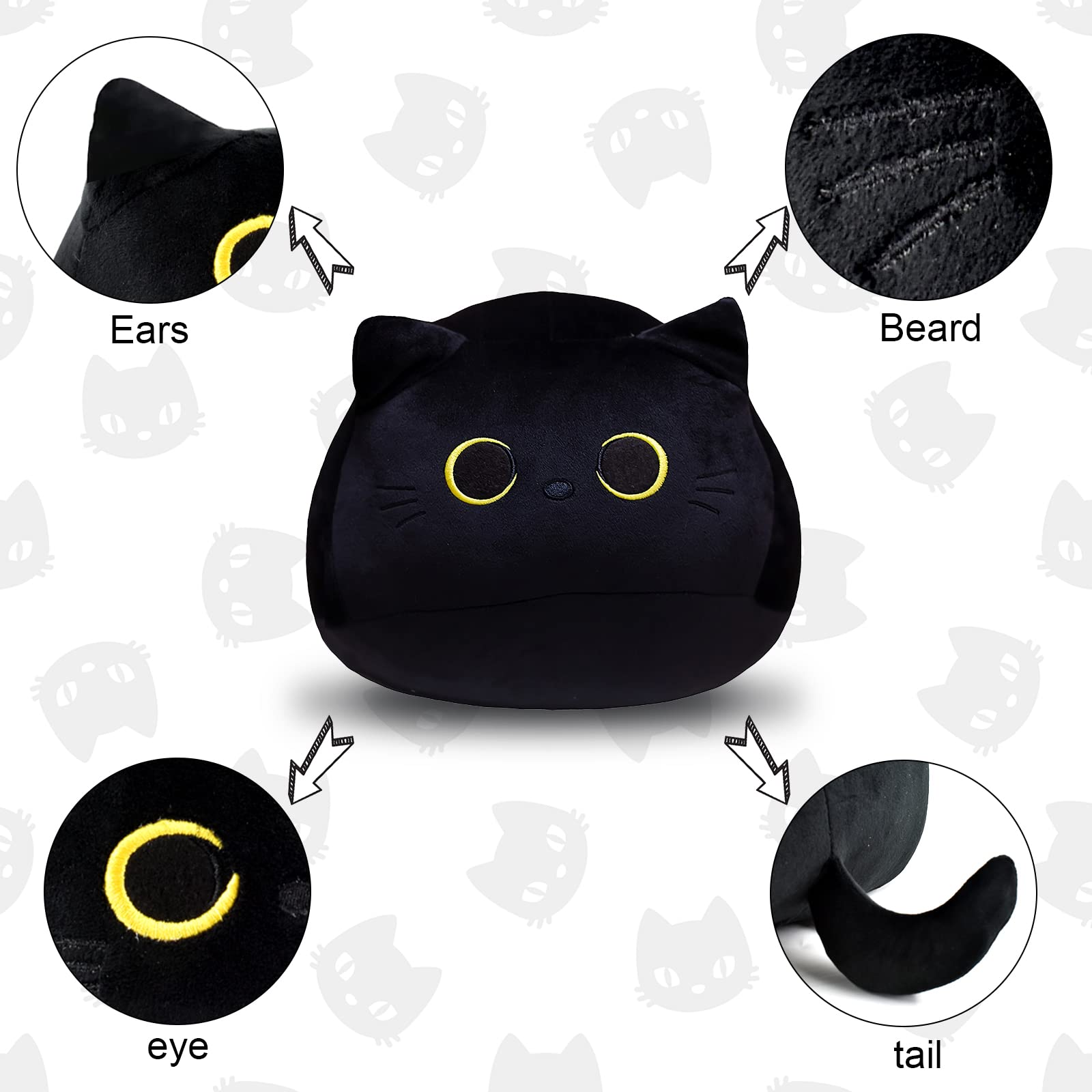 AudeRhine soft plush cat for kids rooms, gifting with charm