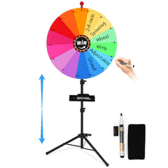 AugFir 24-inch spinning prize wheel with 14-color zones for engaging draws.