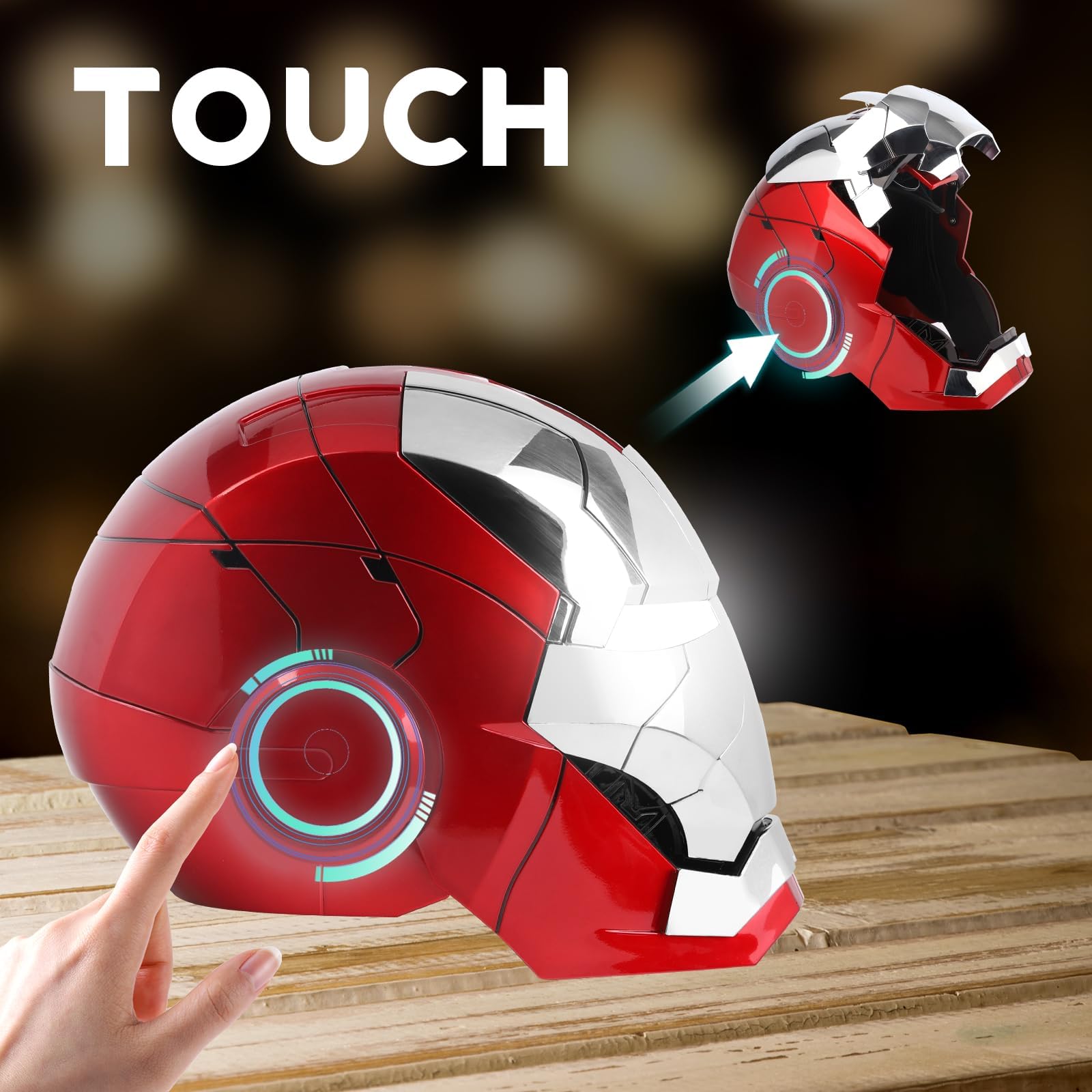 AUGMAXI Iron-Man MK5 helmet with Jarvis voice greeting